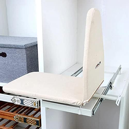 ZHOUHONG Planche à Repasser Murale Extensible Pliable Planche à RepasserPlanche à Repasser Pliable pour Meuble, Table de Repassage avec Housse et rotative pour tiroir Compac(Size:810 x 310MM)