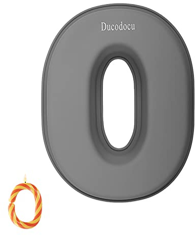 Ducodocu Silicone Cake Pans 3D Large Number Cake Mould Novelty Cake Tins DIY Baking Mold for Birthday Wedding Anniversary 10 inch Number of 0