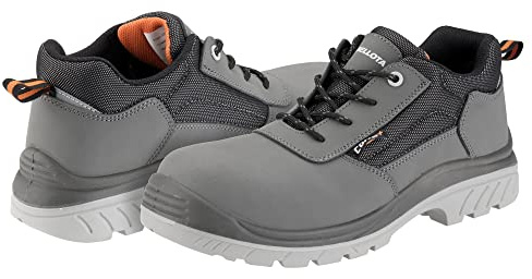 Bellota 72308GJS340 - Zapato de Seguridad Comp+ Nobuck S3 Gris de Hombre y Mujer (Talla 40) de Piel Hidrofugada Nobuck, Acolchada y Resistente