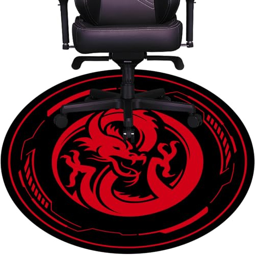Raoot Tappeto per Sedia Ufficio gaming Tappetino per Pavimenti Adatto per moquette a pelo corto e pavimenti in legno 120 cm Tappetini rotondi per sala giochi camera da letto soggiorno e ufficio