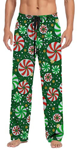 QIFLY Flannel Checked Lounge Pants with Pockets Men's Pyjama Bottoms Soft Sleep Pants Plaid Loungewear Men's Fleece Pyjama Bottoms Casual Trousers Lounge Trousers for Men
