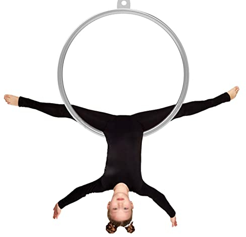 MBROS Akrobatischer Luftreifen für zu Hause für Kinder und Erwachsene, Lyra-Hoop-Yoga-Ring-Set aus Edelstahl mit Wandschnalle, Fitness-Tanz-Suspensions-Trainingsset