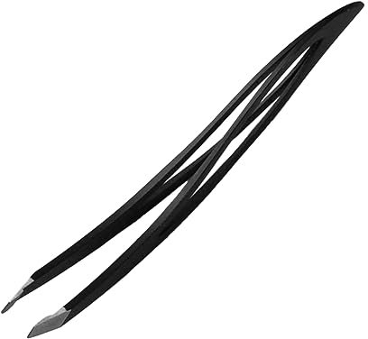 FRCOLOR Edelstahl Augenbrauen Pinzette Mit Schräger Spitze Für Präzise Augenbrauenentfernung Und Trimmen Von Gesichts Und Körperhaaren Kompakt Und Tragbar Für Männer Und Frauen