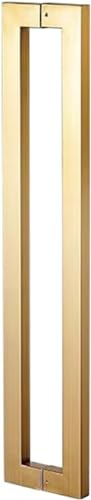 HACSYP Push-Pull-Türgriffe, moderner Türgriff aus Edelstahl for Glastüren, kommerzieller Holztürknauf, for Glas- oder Holztüren (Color : Gold, Size : 120cm/47 1/4)