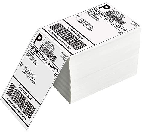 LVYUAN 2000 Stück Thermo Etiketten 4 × 6 Zoll Thermoetiketten Versandetiketten 100 x 150mm, kompatibel mit den meisten Desktop Thermoetikettendruckern, 500 Stück*4