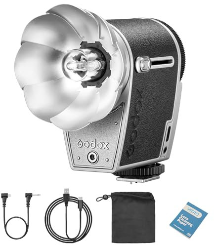 Godox Lux Cadet Retro Flash 6200K ±300K GN10 Automatique/Manuel Mode Flash 28 mm Focale avec Batterie 1700mAH pour Canon Sony Nikon Fuji Olympus Panasonic Caméra