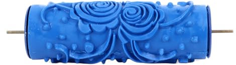 Patterned Paint Roller, 5in Home Wall Rubber Paint Roller Reusable Decorative Art Texture Rolle, Wallpaper Roller Painter for DIY Floor Furniture Home Wall Decoration (Flower Shape)