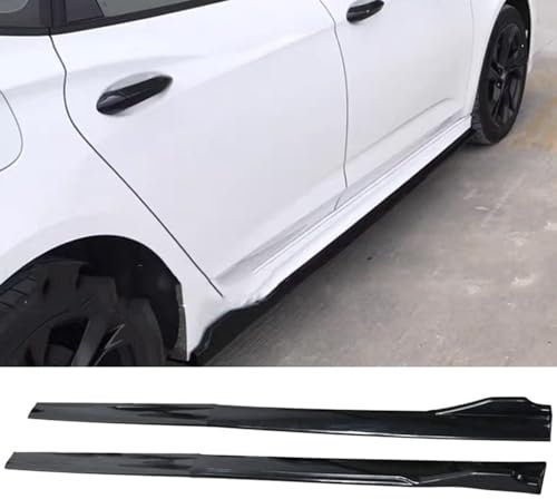 Seitenschweller, für Golf-VII /2014 2015 2016 2017 2018 2019 2020 Seitenrock Kratzfest Auto Trittbretter Seitenschweller Auto Zubehör,Glossyblack