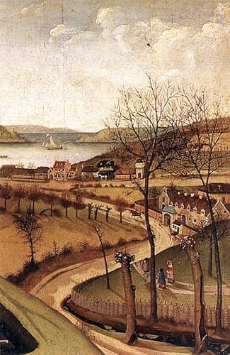 HASWEX Kunstdruck Leinwand Bilder Moderne Druck Leinwand Malerei die Krippe Robert Campin für Heimdekoration60x90cm