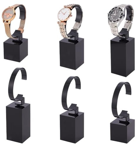 DELORIGIN Uhrenständer Aus Acryl 3 Größe C Form Einzeluhr Armband Displayhalter Für Geschäft Messe Armbanduhr Schwarz Displayständer Für Herrenuhren Zu Hause Oder Im Geschäft Verkaufsshows