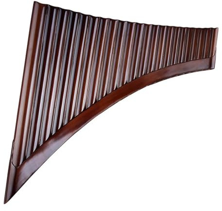 Panflöte Instrument 22 Röhren C-Taste Braune Panflöte Panflöte Volksholzblasinstrument (Color : 22-C-RIGHT)