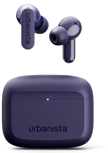 Urbanista Palo Alto Bluetooth Kopfhörer in Ear Kopfhörer Kabellos, 6 ENC Noise Cancelling Mic, 10mm Treiber, Bluetooth 5.3, Tiefer Bass, 45h Std. USB-C, Wireless Earbuds, IP54, App Steuerung, Lila