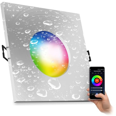 linovum ISASO Einbauspot eckig IP65 Alu Smart LED WLAN RGBW App 4W