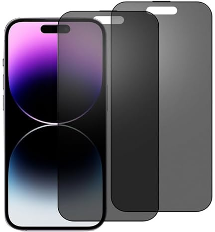 chejuza Anti-Spion Matt Keramik Schutzfolie für Apple iphone 14 pro max [2 Stück], Anti-Fingerabdruck, Anti-Spy,Zero Bubble HD Displayschutzfolie,PET-Material (kein Glas)