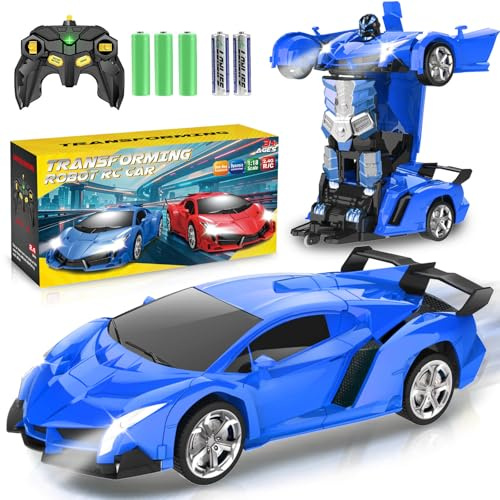 Chridark Ferngesteuertes Auto Transformator Spielzeug Transform RC Auto Roboter für Kinder Geschenk für 3-8 Jahre Mädchen Junge Spielzeug Geburtstag Kinderspielzeug