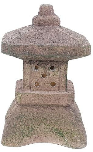 Hemobllo Lámpara Solar Tipo Pagoda Para Jardín Resina Resistente, Luz Decorativa Exterior Para Patio Zen, Energía Solar Recargable, 1 Unidad Para Uso Nocturno Al Aire Libre