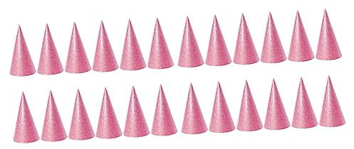 SHOWERORO Partyhüte Pink Stk Prinzenkrone Goldene Hüte Kronen Für Kinder Silberne Partyhüte Kinderkegel-partyhüte Glitzer Partyhüte Alles Zum Geburtstag Krone Mini-kegelhut Kegelhüte Rosa