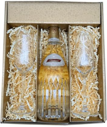 Coffret Or : Vranken – champagne –1 Brut et 2 Flûtes « carr頻 – (1x75cl)
