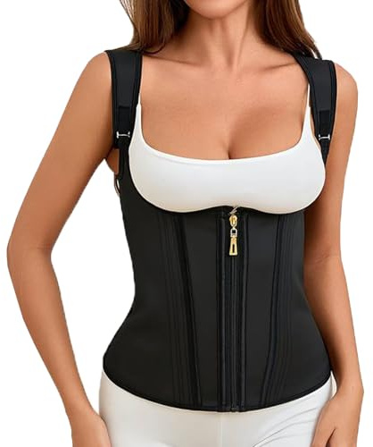 Ahigh midjegördel för kvinnor, formkläder för kvinnor, formkläder för kvinnor, midjeformare, kvinnor latex midjetränare, korsett med dragkedja och spänne, svart, XL