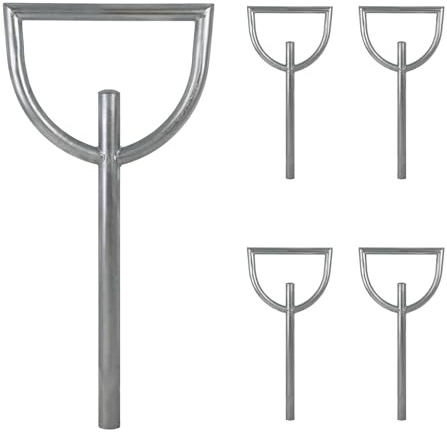 TRUTZHOLM 5x Fahrradanlehnbügel 115x56 cm Stahl feuerverzinkt Rohrdurchmesser Ø 60 mm Fahrradständer zum Einbetonieren inkl. Bodenqueranker Parker Anlehnbügel Fahrradanlehner für je 2 Fahrräder
