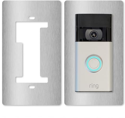 iSecur Placa Compatible con Timbre Ring a batería de Acero Inoxidable I Timbre de vídeo 2.ª generación 3 Plus 4 (2024) I Placa para Timbre I 90 x 160 mm I Placa para estación de Puerta I az167