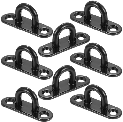 PUERHUACI Ganchos de Techo,8 Piezas Anclaje Pared,Gancho Techo M6,Placa de Ojo Acero Inoxidable para Colgar
