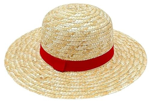 KKTONGXI Strohhut Hut Anime-Schmuck One Piece Einheitsgröße für Erwachsene. Strohhut Sommer Outdoor Reisen Cosplay 1pcs