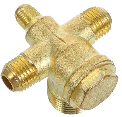 PartyKindom Double Pipe Check Valve for Air Compressor Pressure Valve Threaded Non-Return Design for Pneumatic Systems and Joint Tools Applications Ensuring Reliable Airflow Control in