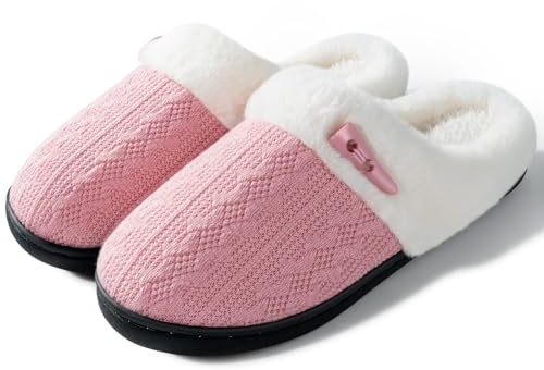 Fluffy Slippers Women Birthday Gifts With Memory Foam Slip-on House Shoes