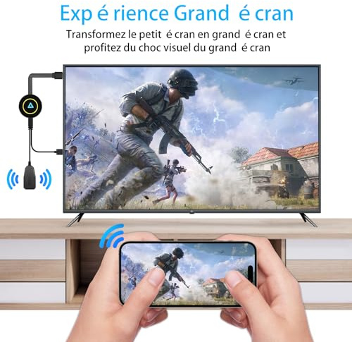 4K Miracast hdmi dongle,Wireless Dispiay Dongle,Screen Mirroring Compatibles i-Phone/i-Pad/Android a televisores, compatible con Miracast, DLNA, Airplay