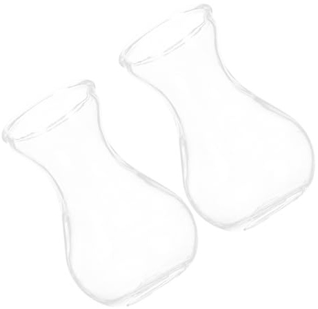 Garneck 2pcs Transparent Glass Vase for Flower Arrangement and Planting Compact Desktop Decor Containers with Stable Structure for Hyacinth Bulbs and Floral Ornaments