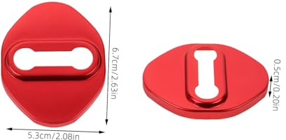 FOYTOKI 2 pièces Couvercle de Serrure de Porte de Voiture Alliage Aluminium Décoratif et Résistant Remplacement Facile pour Verrouillage de Porte Automobiles