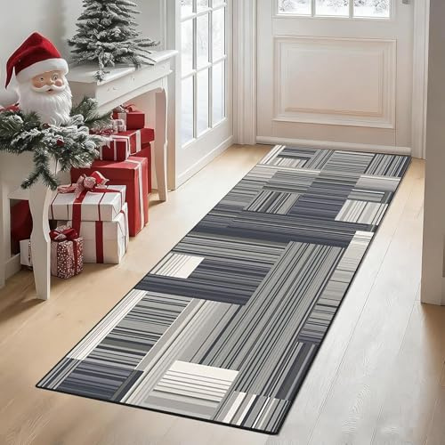 CONGCLI Wohnzimmerteppiche 70 x 140 cm rutschfest - Waschbar - Saugfähig – Kurzflor, Weiche & Langlebige Teppich Läufer Flur Bettvorleger für Flur Küche Wohnzimmer Diele, Eingang, A