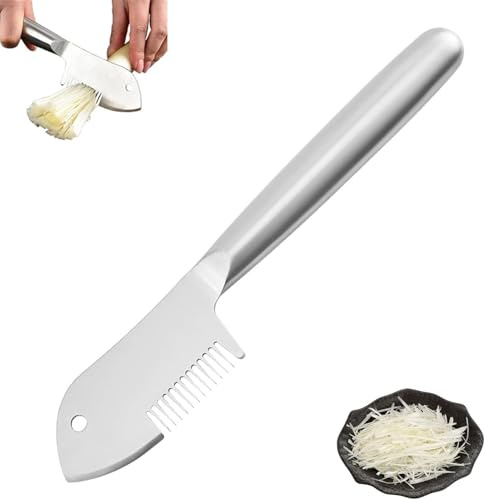 Pelador multiusos de acero inoxidable para juliana, cuchilla trituradora, cortador de verduras en juliana, Herramienta de cocina rápida y fácil de usar para triturar frutas, patatas y zanahorias