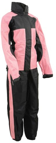 NexGen SH222201 Ladies Black and Pink Oxford Water Proof Rain Suit - 3X-Large