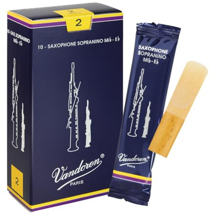 Vandoren SR232 Traditionell Sopranino-Saxophonblätter, 10 Einheiten, Stärke 2