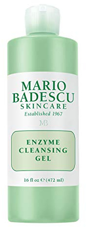 Mario Badescu Enzyme Cleansing Gel Face Wash, Oil-Free Facial Cleanser with Papaya Enzyme & Grapefruit Extract, Exfoliating Skin Care for All Skin Types, Removes Excess Oil & Impurities, 16 Fl Oz