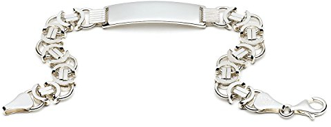 925 Silber Armband mit Gravurplatte 11mm 23cm ID-KAFL-110-23