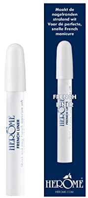 Herome French Liner, Nagelstift für French Manicure - 4 ml | Präzise Linie in Einem Zug, Natürliche Inhaltsstoffe und Glycerin, Für Salonreife French Manicure
