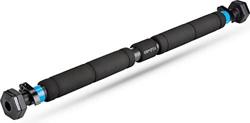 Gymtek Klimmzugstange für Türrahmen, Klimmzug Montierbar ohne Schrauben, Rutschfest Pull Up Bar mit Schaumstoffgriff, Trainingsgerät für Heimturnhalle, Fitnessgeräte für Zuhause (65-100cm Blau)