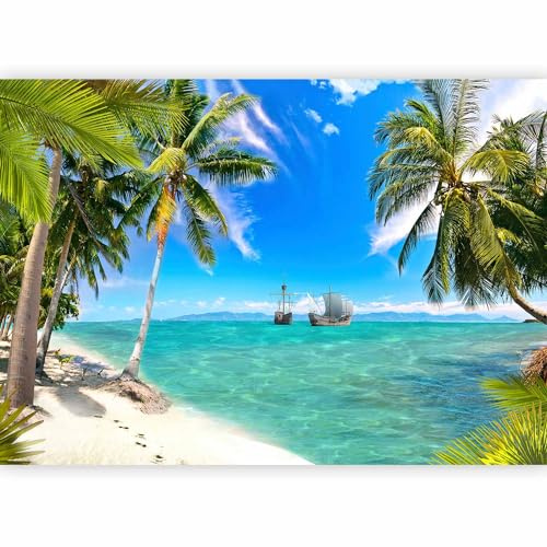 murando - Fototapete Vlies Strand und Meer, 300x210 cm, Schlafzimmer