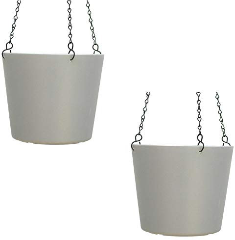 Erdkultur Sets Happy Nature Set2 Kunststoff Ampel-Flori 28 Silber Ø 28.0cm Höhe 24.5cm