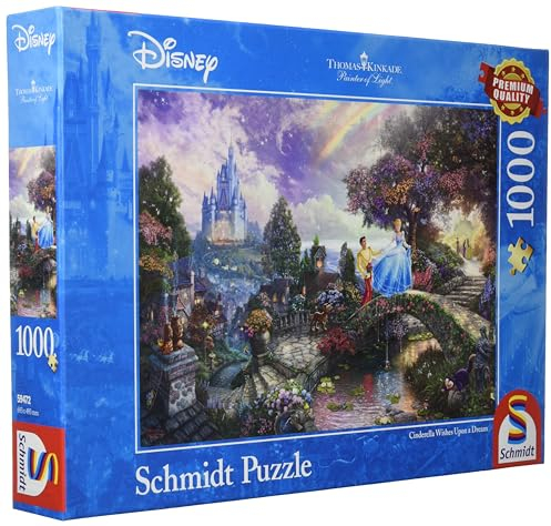 Schmidt Spiele 59472 Thomas Kinkade, Disney Cinderella, 1000 Teile Puzzle