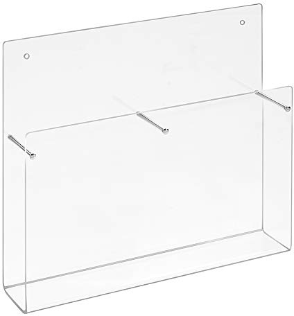 Acrylglas DIN Lang Wandprospekthalter mit 2 Fächern von Zeigis | 2 Fächer nebeneinander, transparentes Acrylglas