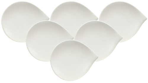 Villeroy & Boch 1034202660 Lot de 6 assiettes à pain Flow en acier inoxydable