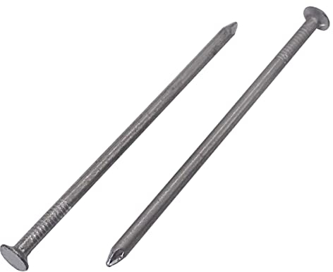 Confezione da 300 chiodi per edilizia in acciaio al carbonio, 3,0 x 80 mm, testa piatta e rotonda, multiuso, per lavori in legno (300, 3,0 x 80 mm)