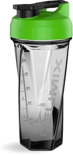HELIMIX 2.0 828ml Shaker Proteine Senza Sfera - Borraccia Protein Vortex Blender | Miscelatore Palestra Senza Grumi, Tritan, BPA-Free, Lavabile in Lavastoviglie, Portatile, Antigoccia, Neon Green