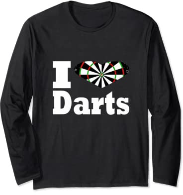 Ich liebe Darts Ally Pally 180 Bullseye Langarmshirt