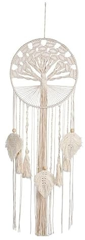 Baum des Lebens Traumfänger Makramee Wandbehang Dreamcatcher, Handgemachte Traumfänger Mit Lebensbaum Im Makramee Stil, Wandbehang Dekor Für Hochzeitsfeiern Schlafzimmer Kinderzimmer (Stil A)