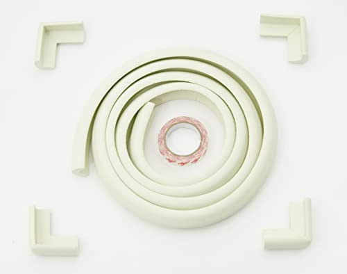 ARREGUI A-1044195 Möbelkantenschutz | Schaumstoff für Kanten und Ecken | Kinderschutzprofil | Anti-Kollisions-Rolle für Kinder | gepolstert | 2 m + 4 Ecken | Weiß
